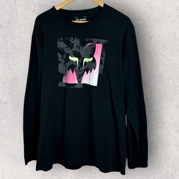 Fox Racing Long Sleeve Graphic T-Shirt Mens Size XL Black Pink Detonate Premshir - Picture 14 of 15